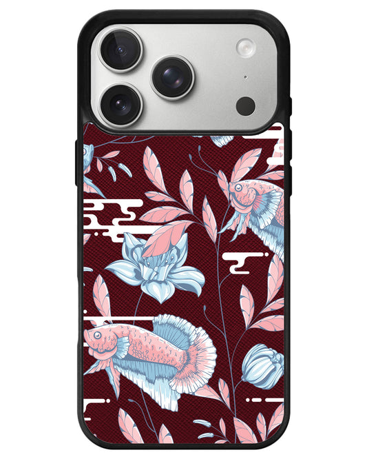 iPhone Leather Grip - Fish & Floral 3.0