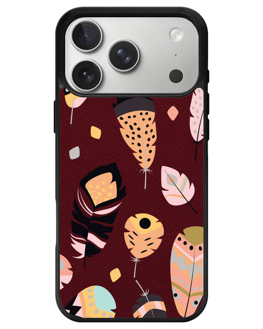 iPhone Leather Grip - Feathers