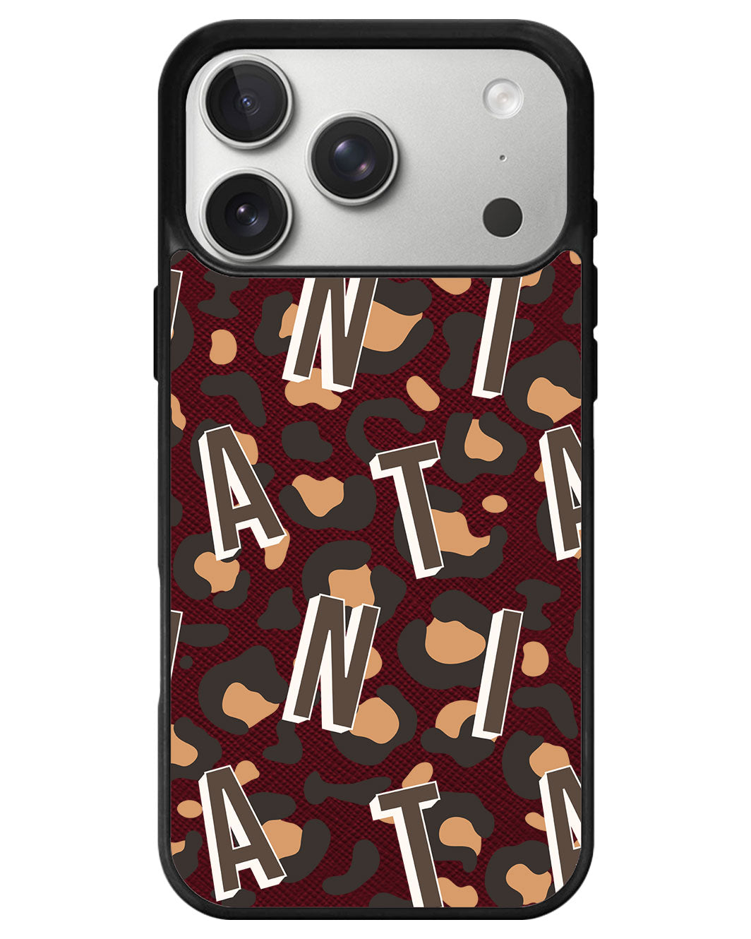 iPhone Leather Grip - Leopard Monogram 2.0