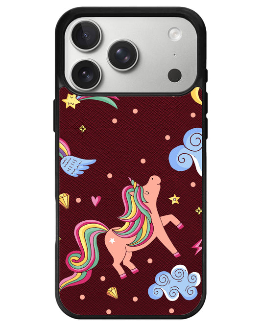 iPhone Leather Grip - Pegasus in Fairytale