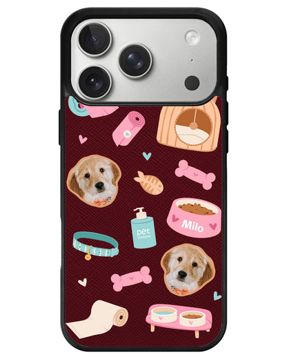 iPhone Leather Grip - Pet Grid Puppy Life