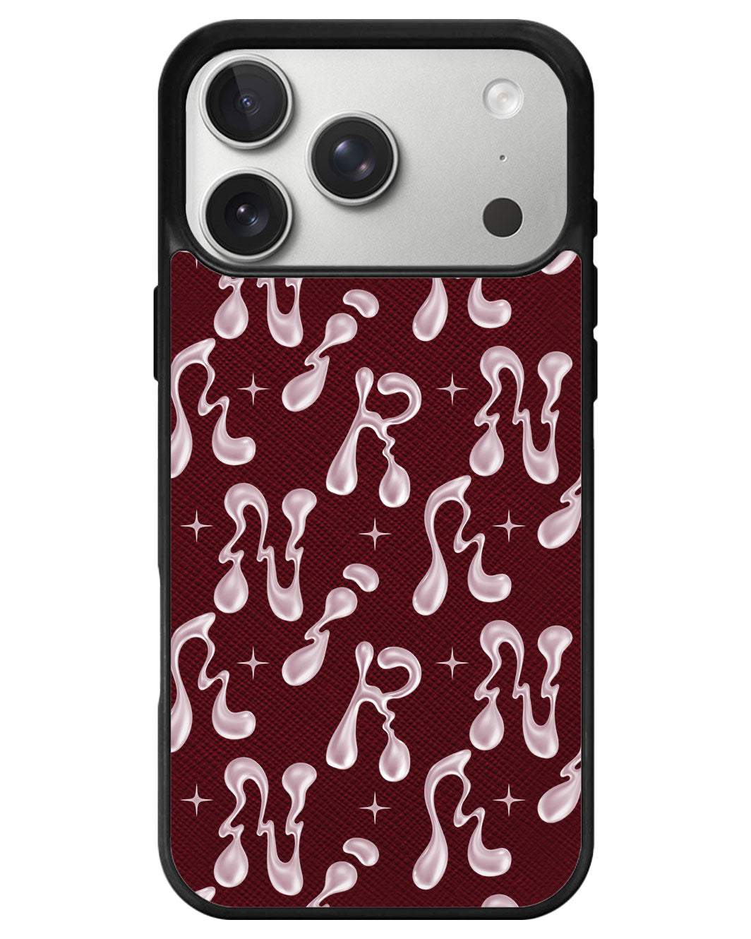 iPhone Leather Grip - Pink Chrome Monogram 2.0
