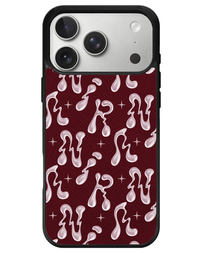 iPhone Leather Grip - Pink Chrome Monogram 2.0