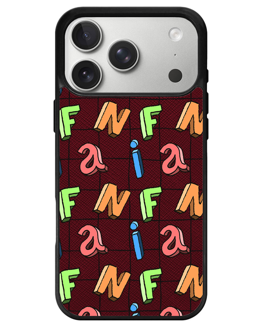 iPhone Leather Grip - Playful Monogram