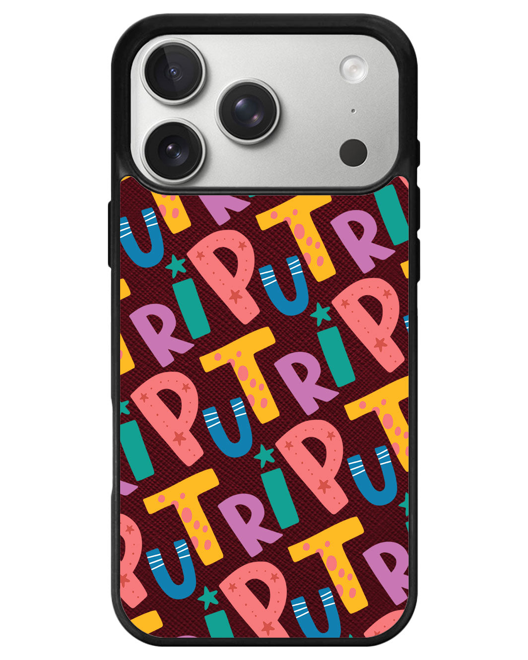 iPhone Leather Grip - Playful Monogram 4.0