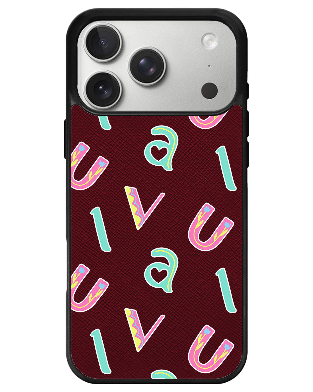 iPhone Leather Grip - Playful Monogram 6.0