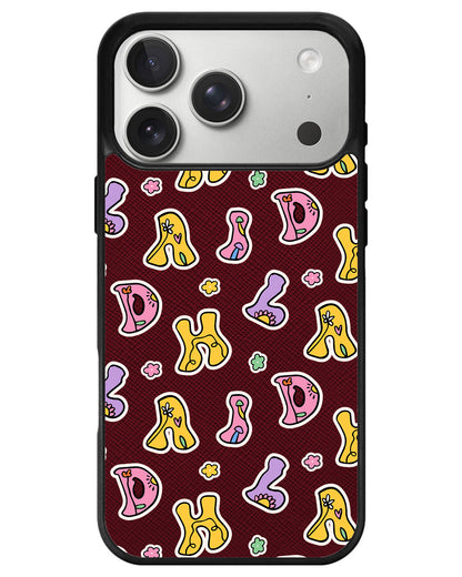 iPhone Leather Grip - Playful Monogram 7.0