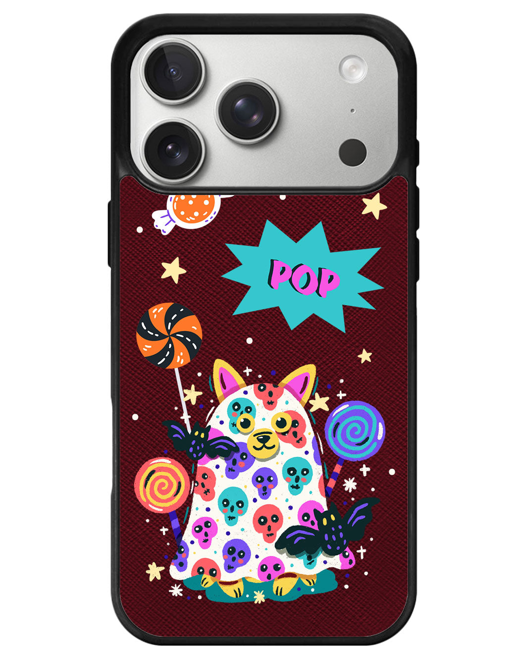 iPhone Leather Grip - Puppy Monster