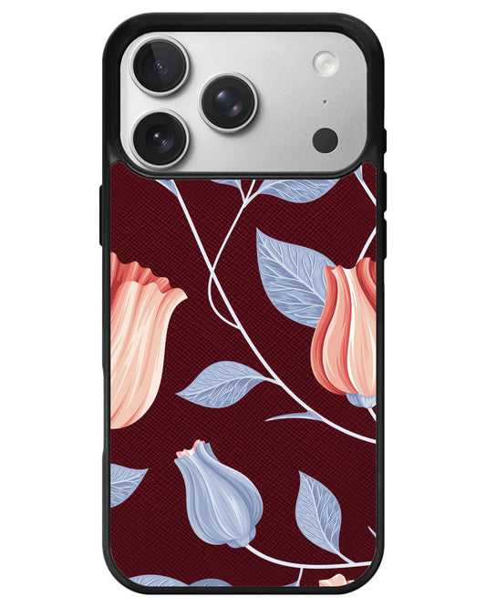 iPhone Leather Grip - Red Tulip
