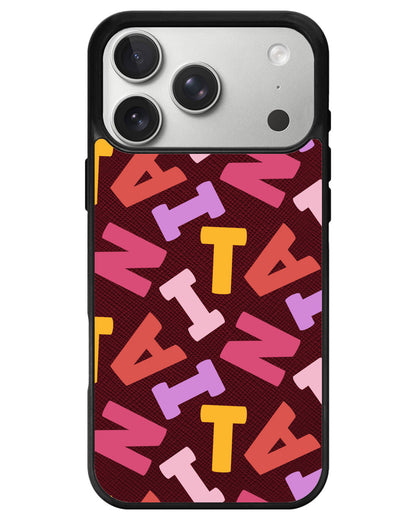 iPhone Leather Grip - Scattered Monogram 1.0
