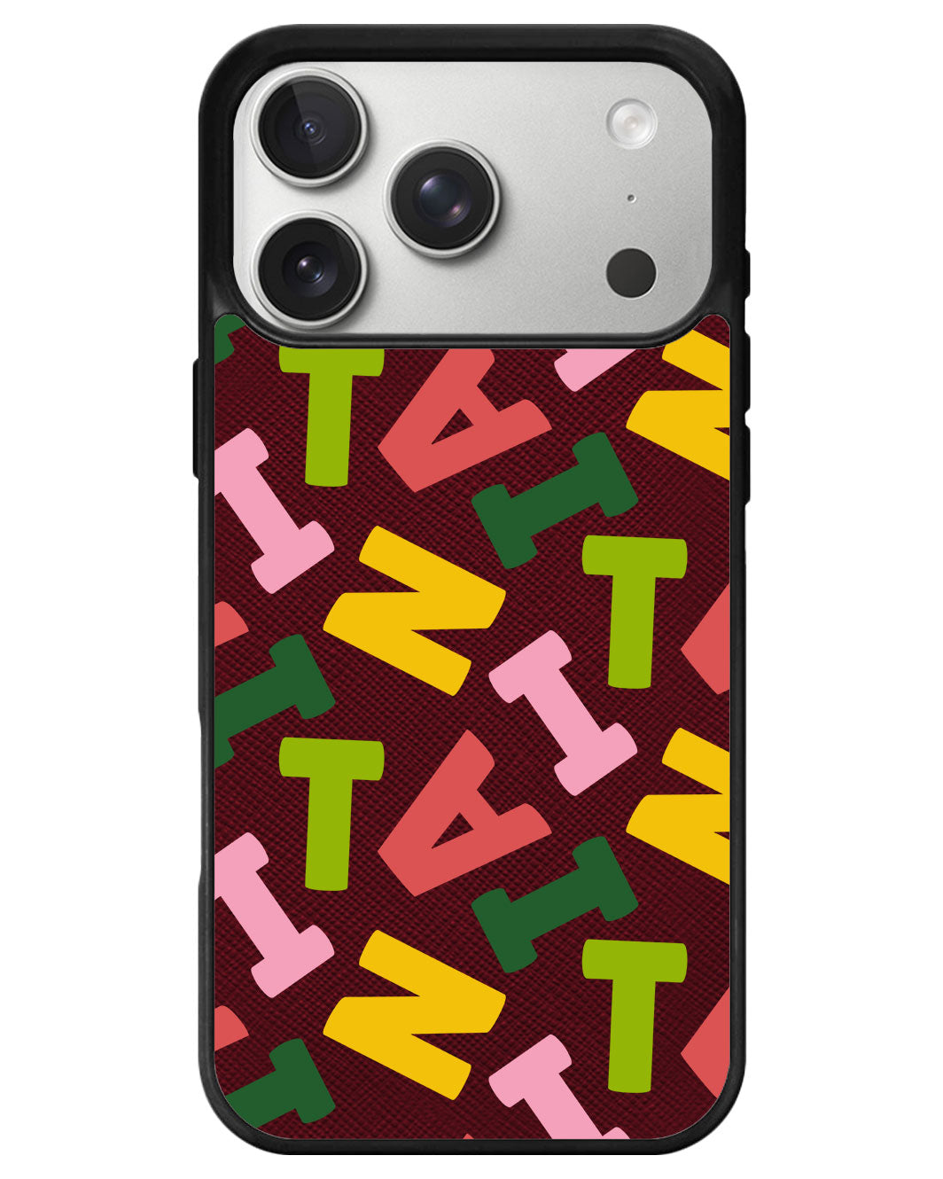 iPhone Leather Grip - Scattered Monogram 3.0