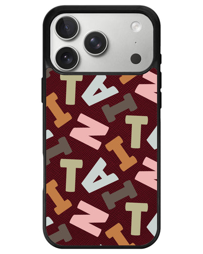 iPhone Leather Grip - Scattered Monogram 4.0