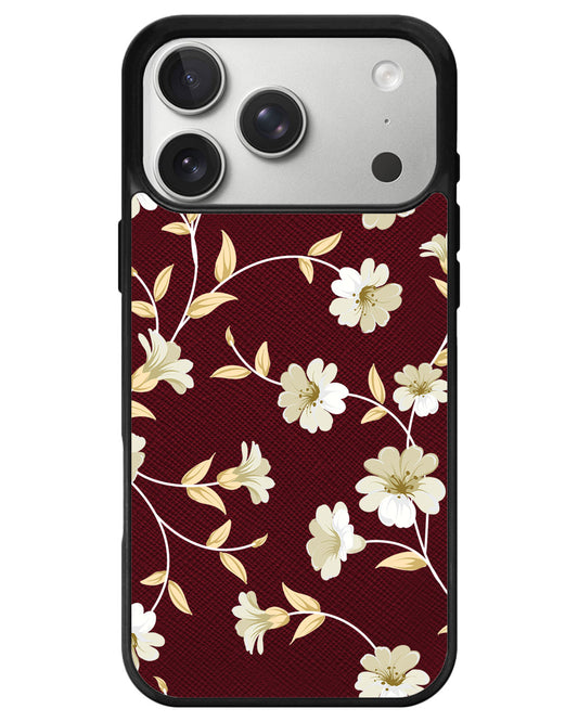 iPhone Leather Grip - White Magnolia