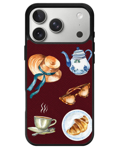iPhone Leather Grip - Afternoon Tea