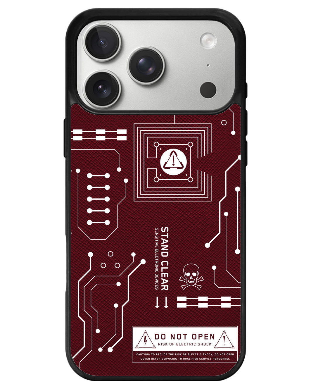 iPhone Leather Grip - Circuit White