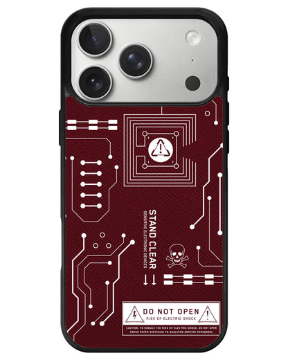 iPhone Leather Grip - Circuit White