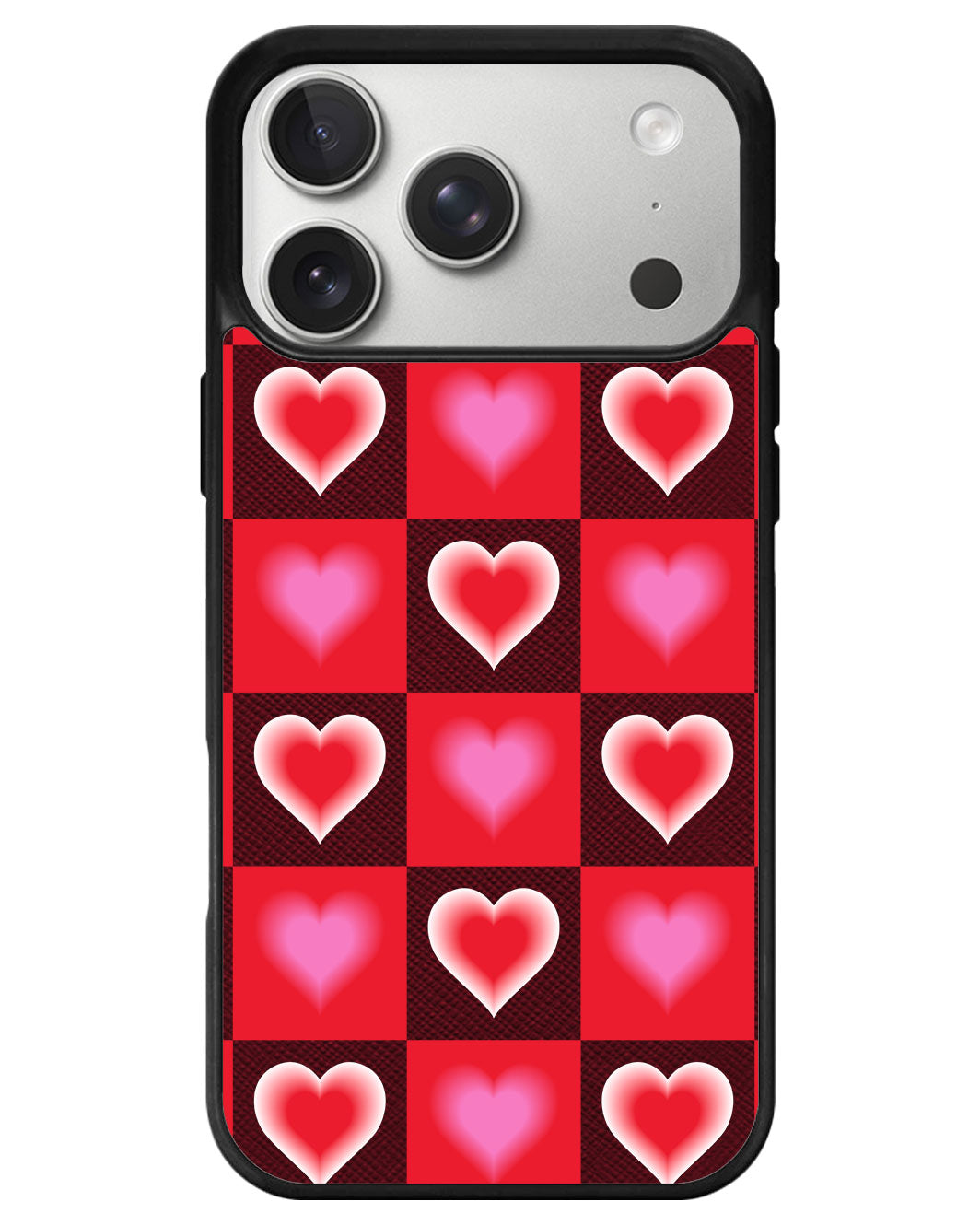 iPhone Leather Grip - Love Checkered