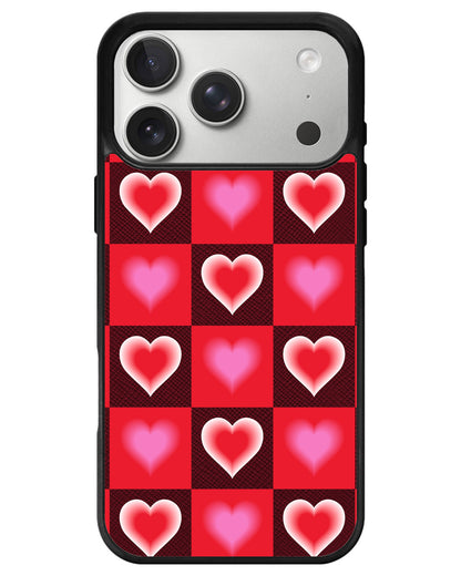 iPhone Leather Grip - Love Checkered