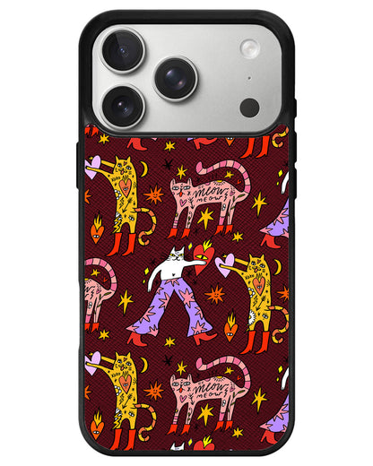 iPhone Leather Grip - Meow