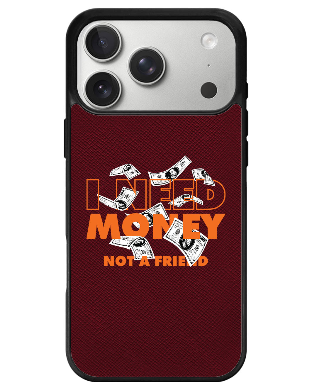 iPhone Leather Grip - Money Better Than Friend