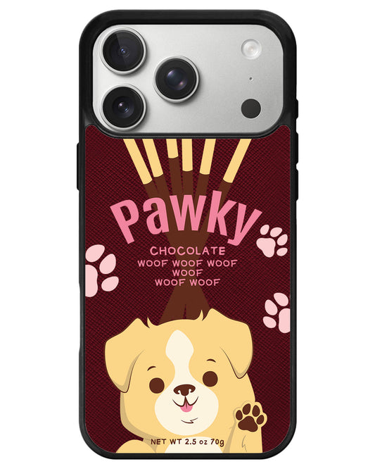 iPhone Leather Grip - Pawky Dog