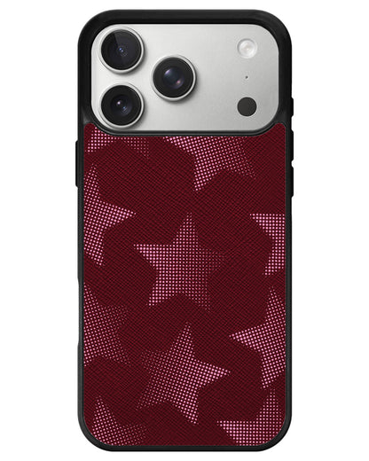 iPhone Leather Grip - Pink Star