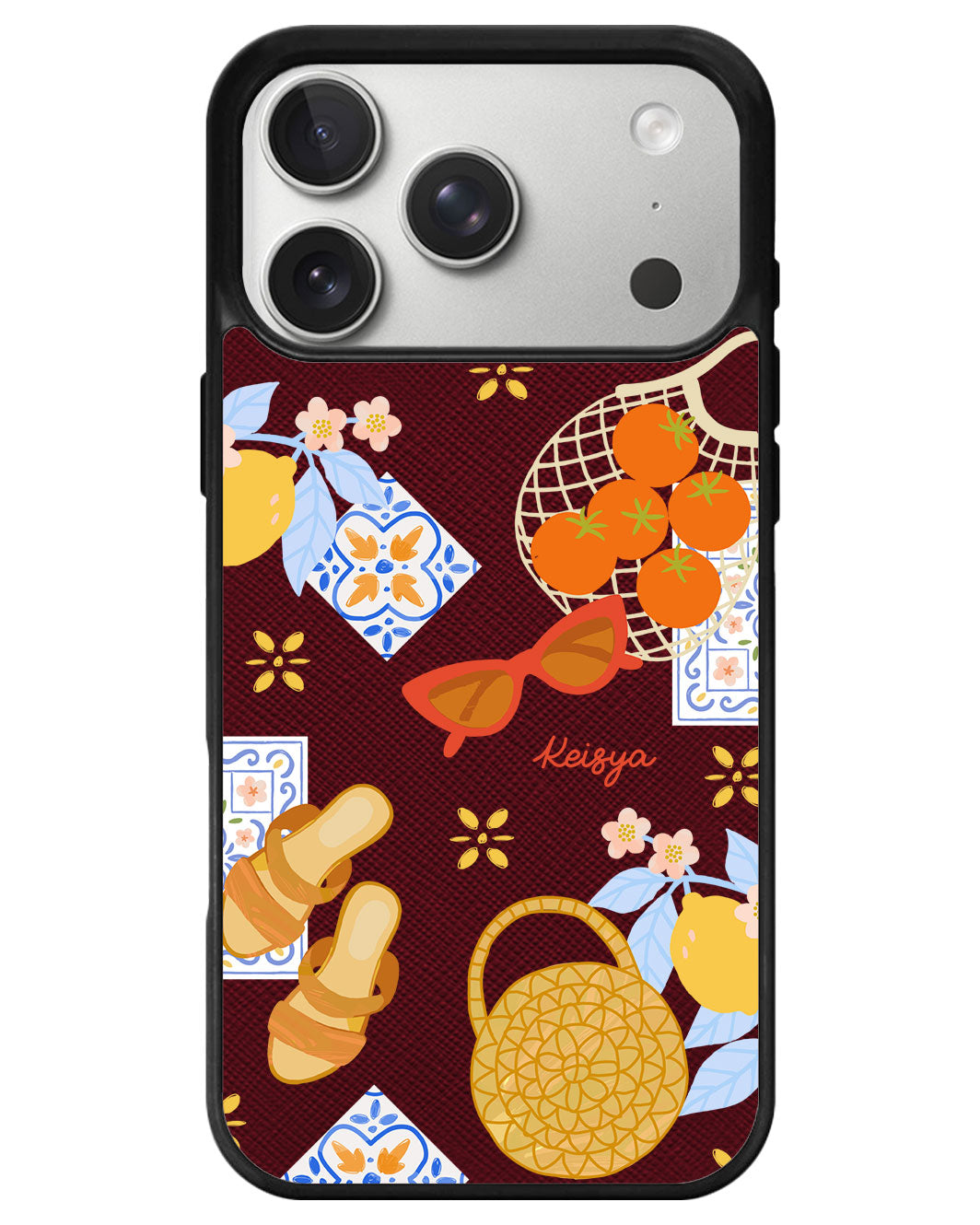 iPhone Leather Grip - Santorini