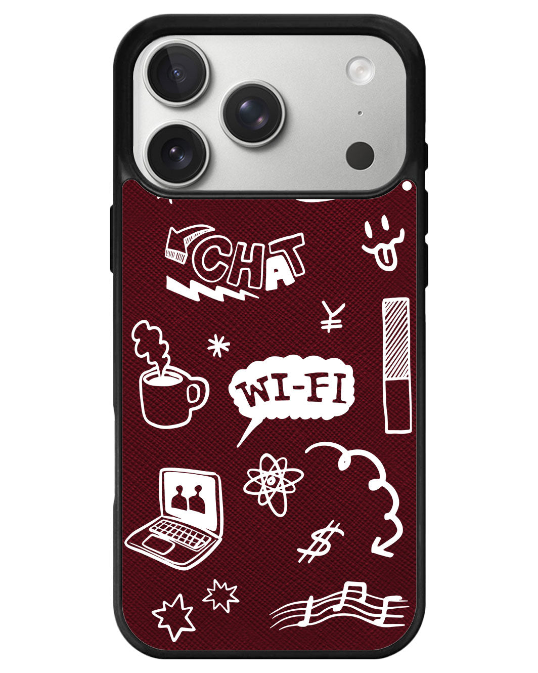 iPhone Leather Grip - Social White