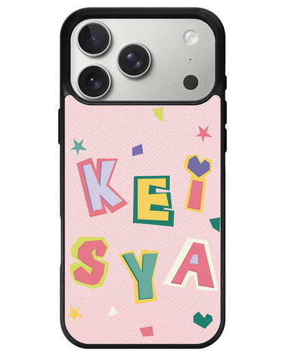 iPhone Leather Grip - Adorable Monogram 4.0