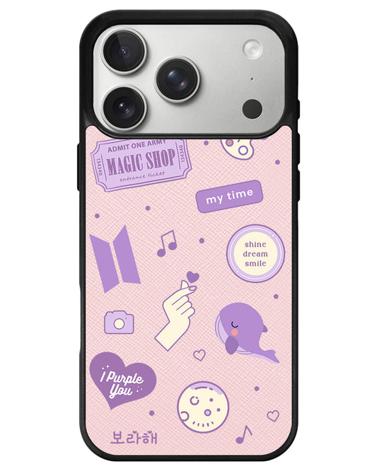 iPhone Leather Grip - BTS Sticker Pack