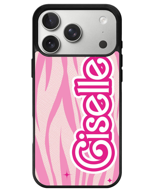 iPhone Leather Grip - Barbie Zebra Pattern