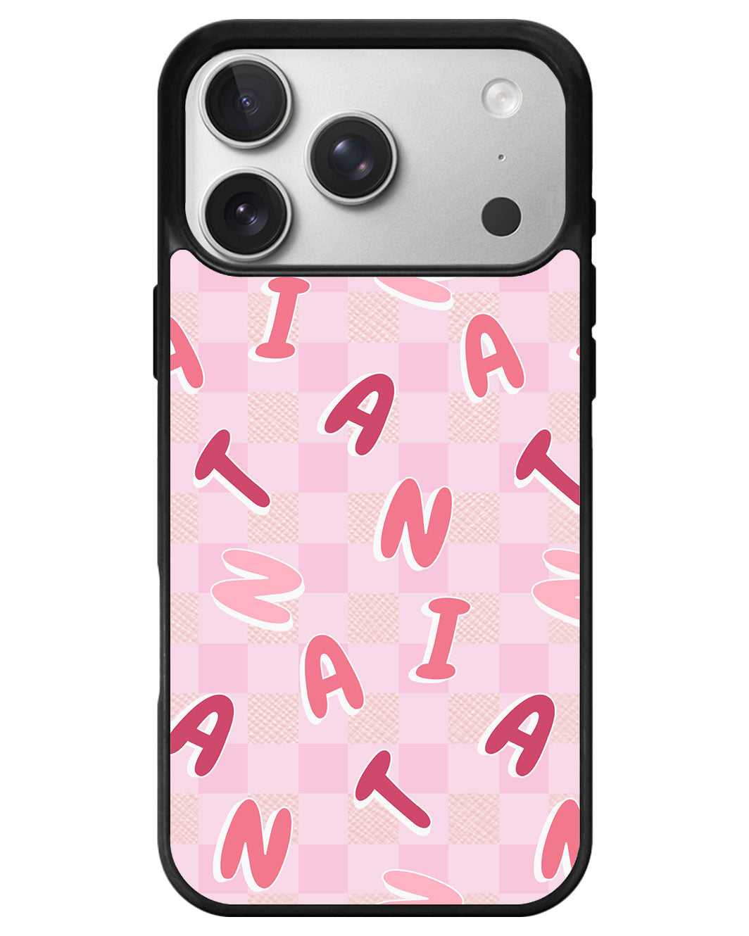 iPhone Leather Grip - Checkered Monogram 1.0