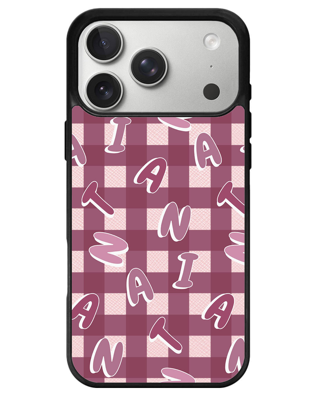 iPhone Leather Grip - Checkered Monogram 2.0