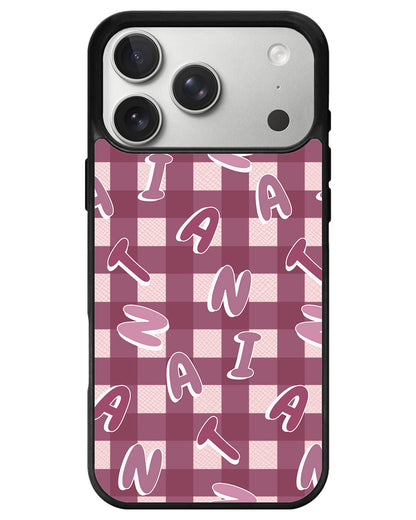 iPhone Leather Grip - Checkered Monogram 2.0
