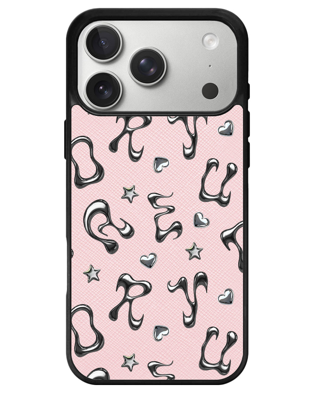 iPhone Leather Grip - Chrome Monogram 2.0