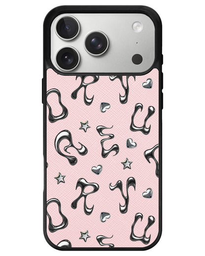 iPhone Leather Grip - Chrome Monogram 2.0
