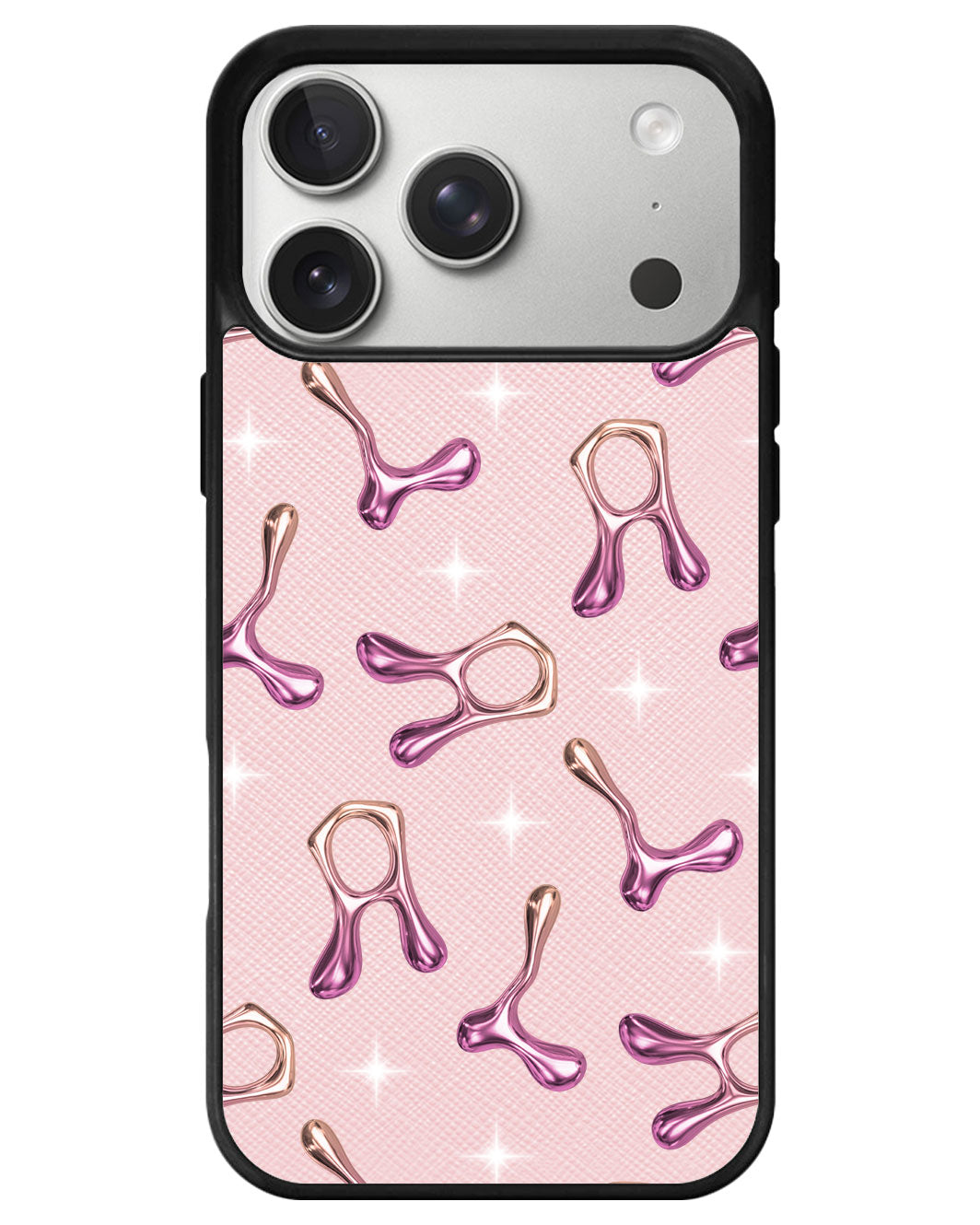 iPhone Leather Grip - Chrome Monogram 3.0