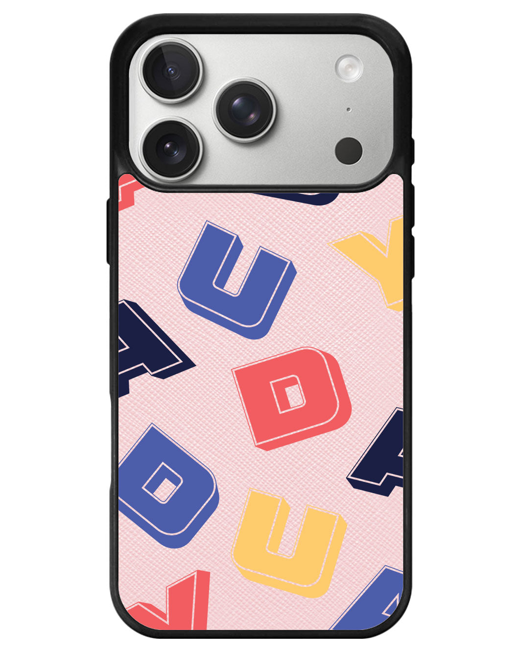iPhone Leather Grip - Cool Monogram
