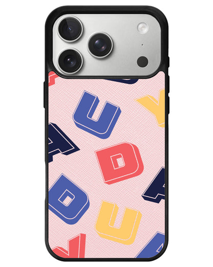 iPhone Leather Grip - Cool Monogram