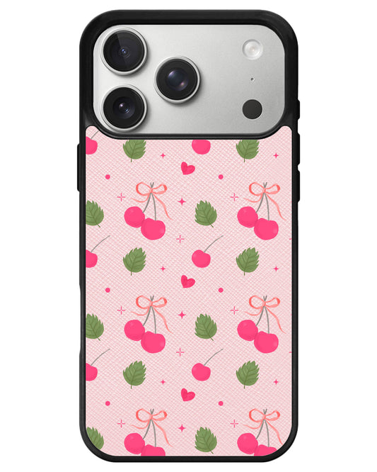 iPhone Leather Grip - Coquette Cherry