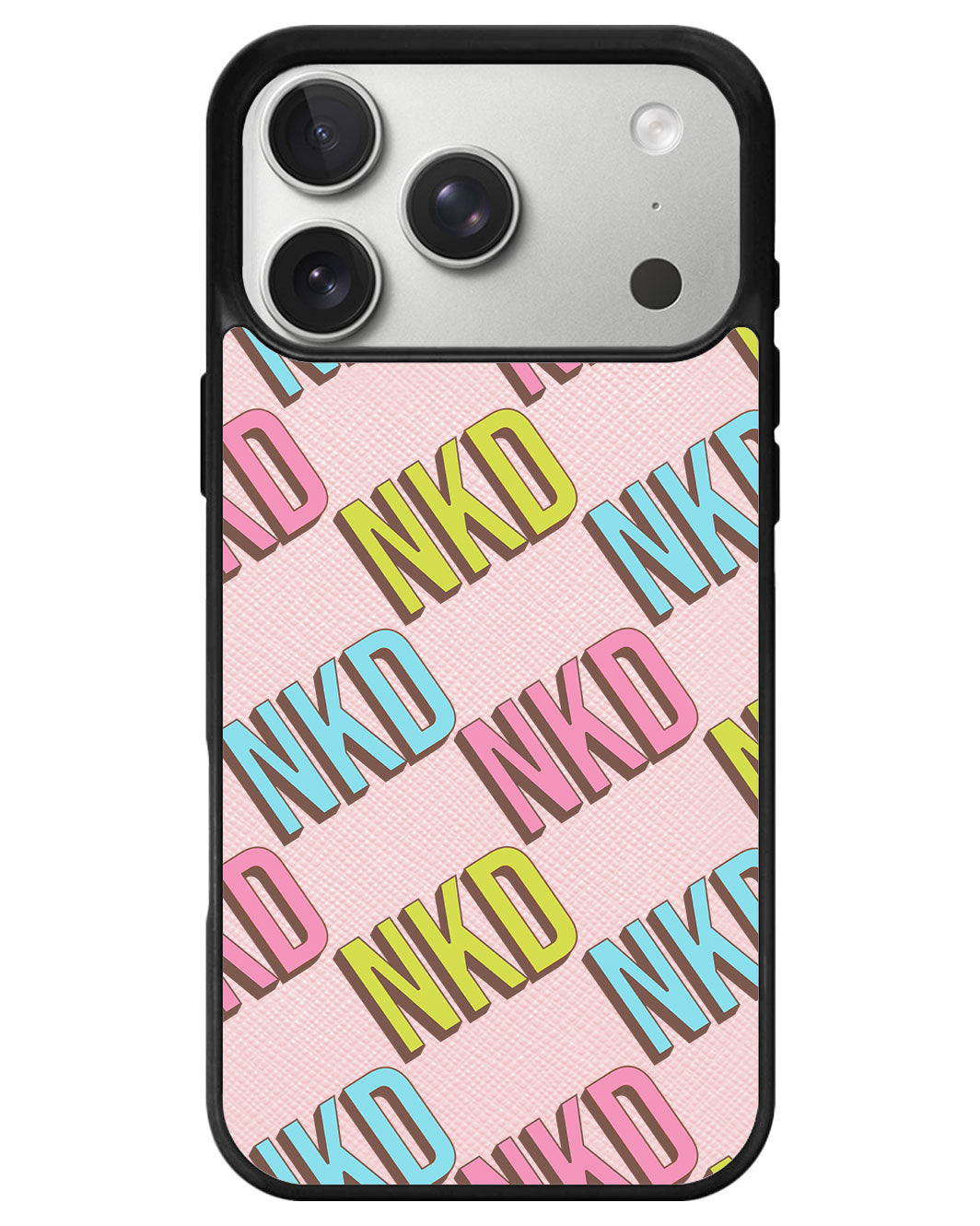 iPhone Leather Grip - Diagonal Initial Monogram 3.0