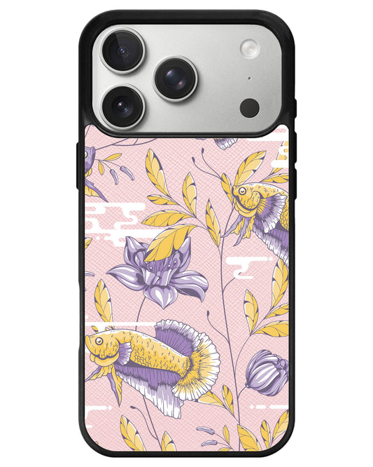 iPhone Leather Grip - Fish & Floral 6.0