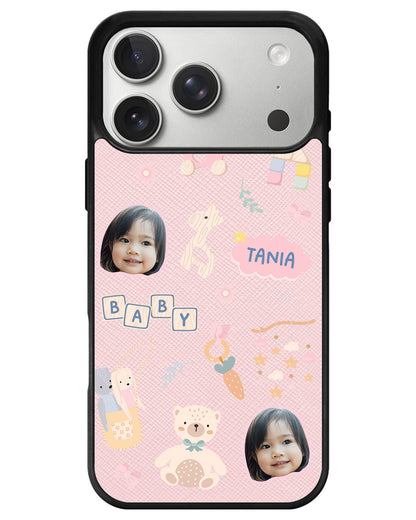 iPhone Leather Grip - Face Grid Girl Toys