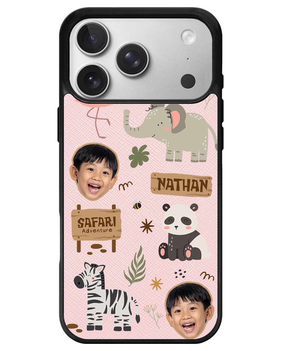 iPhone Leather Grip - Face Grid Safari 2.0