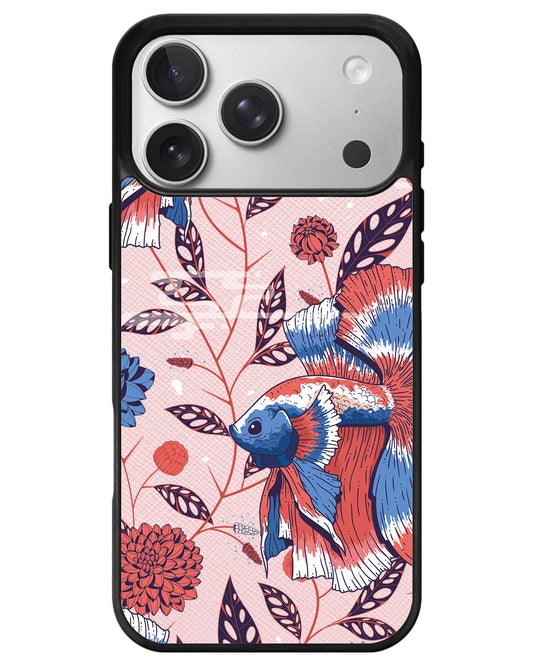 iPhone Leather Grip - Fish & Floral 2.0