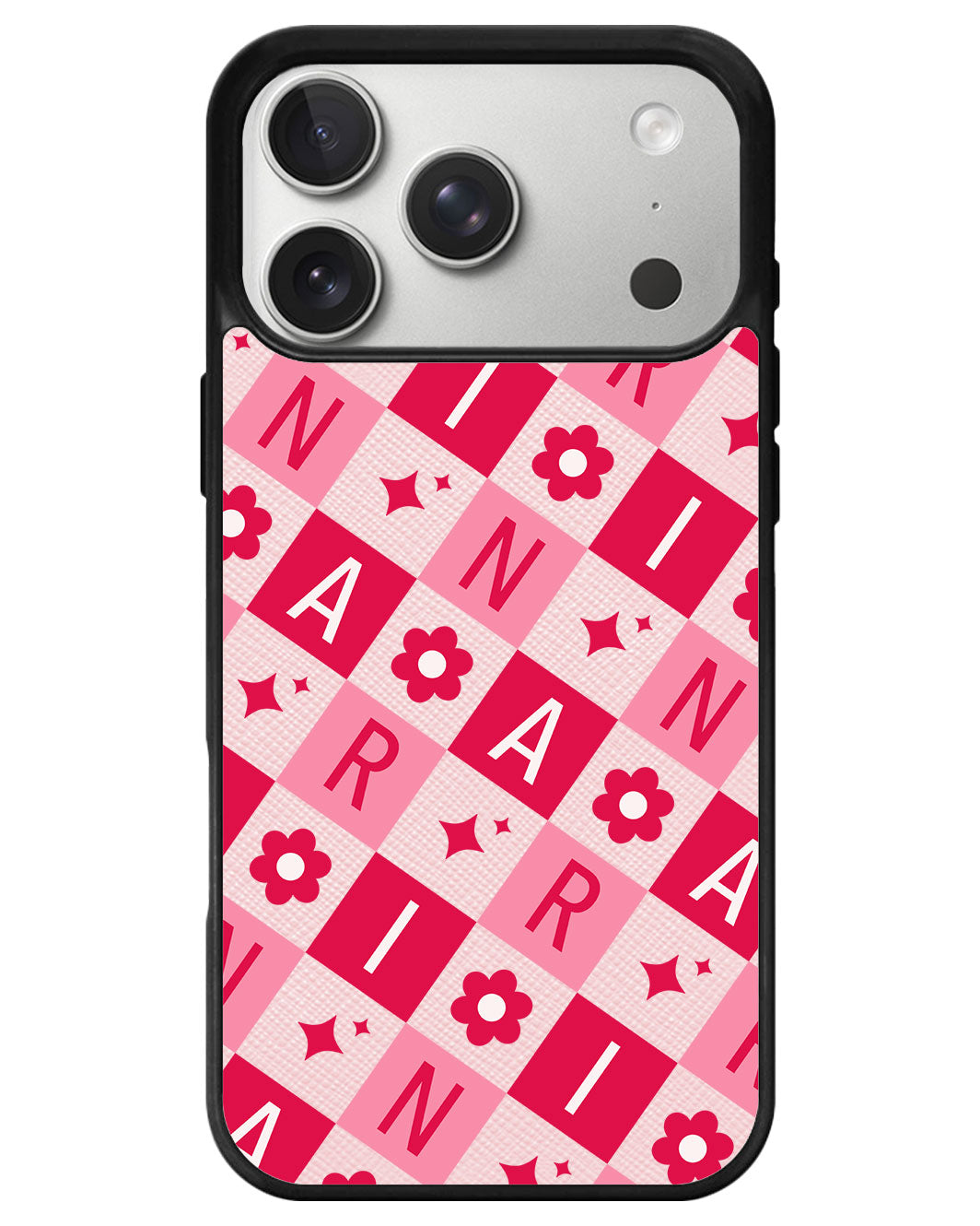 iPhone Leather Grip - Flower Grid Monogram 1.0