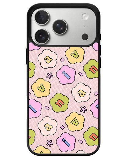 iPhone Leather Grip - Flower Petals Monogram 1.0