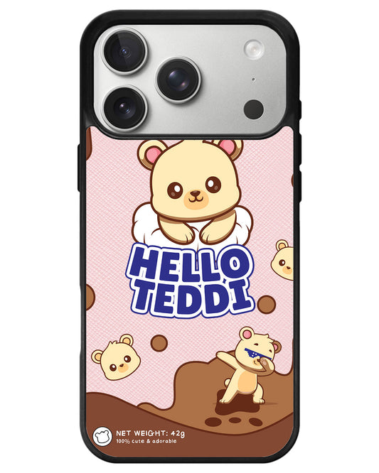 iPhone Leather Grip - Hello Teddy 1.0