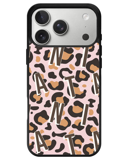 iPhone Leather Grip - Leopard Monogram 2.0