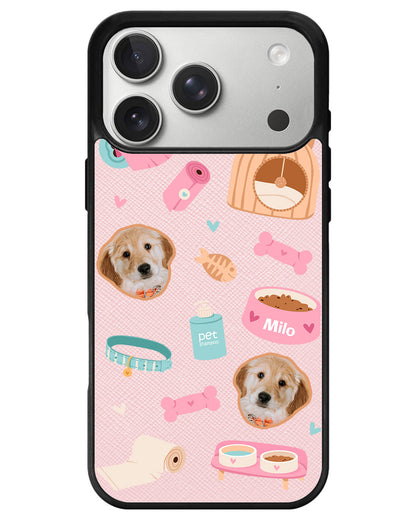 iPhone Leather Grip - Pet Grid Puppy Life